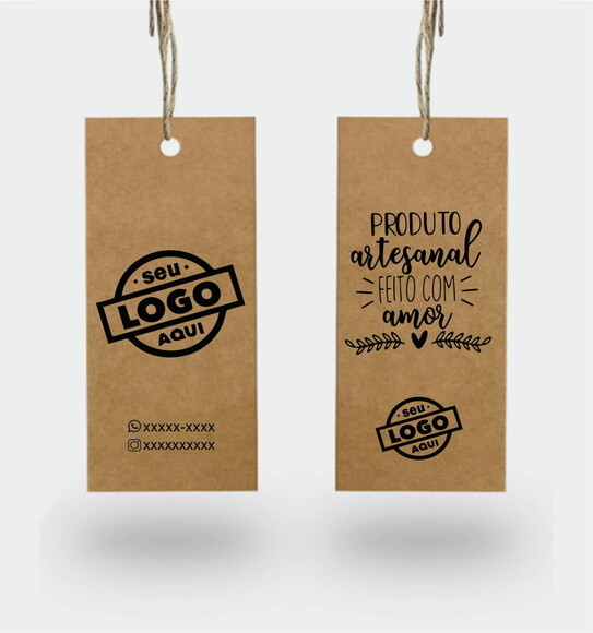 250 Tags Personalizadas Kraft