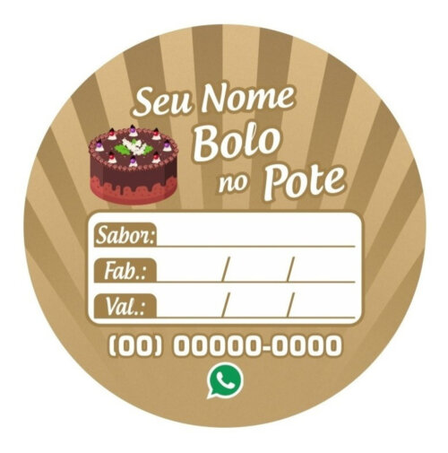 Adesivo Personalizado 3x3cm 250 un