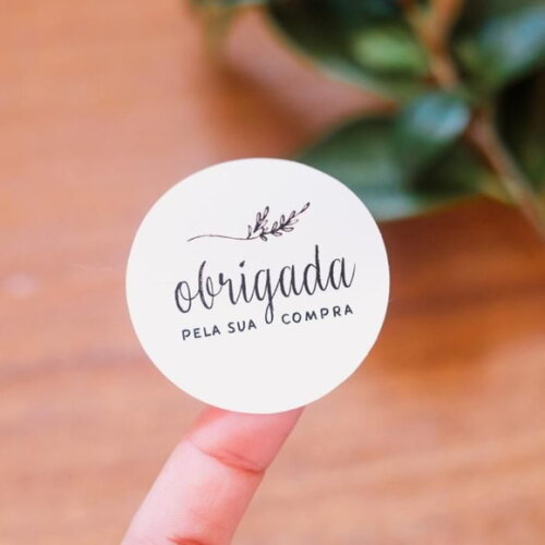 500 un Adesivo Personalizado Etiquetas 4x4cm