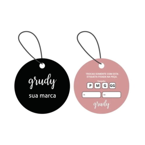 50 Tags Personalizadas Redondas 6X6cm