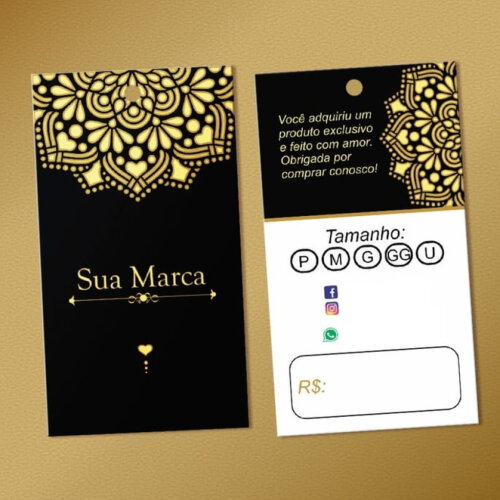 50 Tags Personalizadas Com Sua Logo