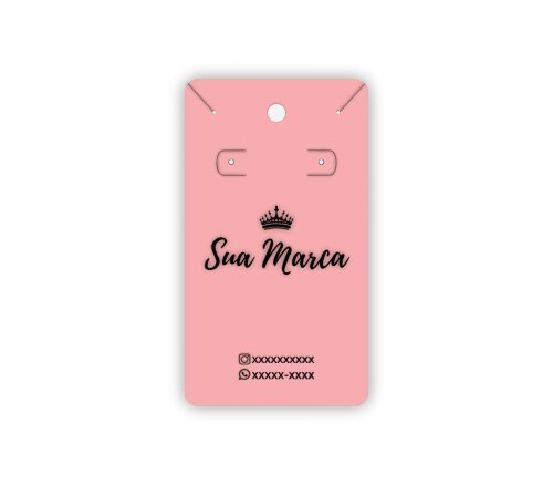 Cartelas Personalizadas Tag para Brincos e Colar 50 un