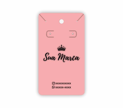 500 un. Tag Personalizada Cartelas Brincos e Colar