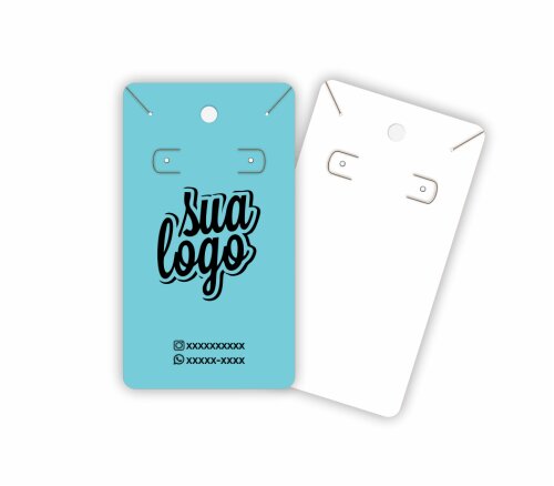 Cartelas Personalizadas Brincos e Colar Kit 2000 un