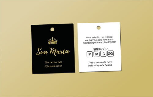 4000 un. Mini Tag Personalizada Roupas e Produtos