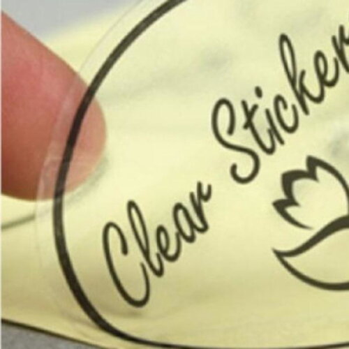 Adesivo Transparente Personalizado 2x2cm 250 un.