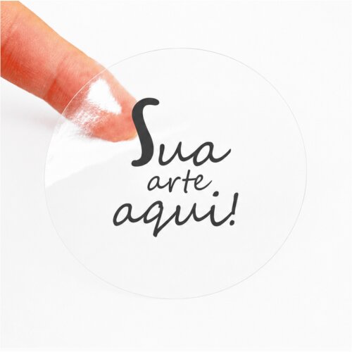 1000 Adesivos Transparentes Personalizados 5x5cm