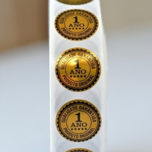 1000 Adesivos Personalizados Metalizados 2x2cm