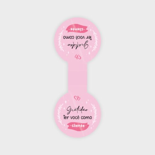 100 Adesivos fecha Sacola Personalizados