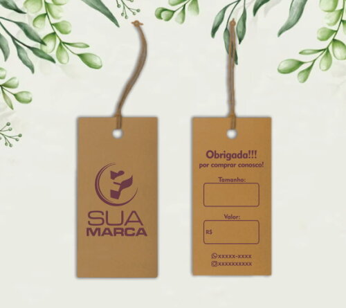50 Tags Personalizadas Kraft