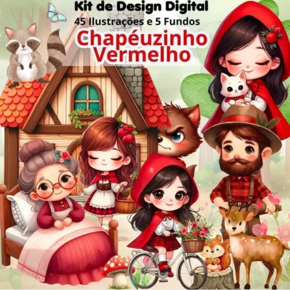 Kit Digital Chapeuzinho Vermelho