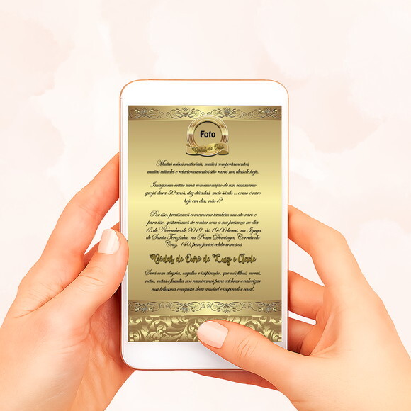 Convite Digital Bodas de Ouro