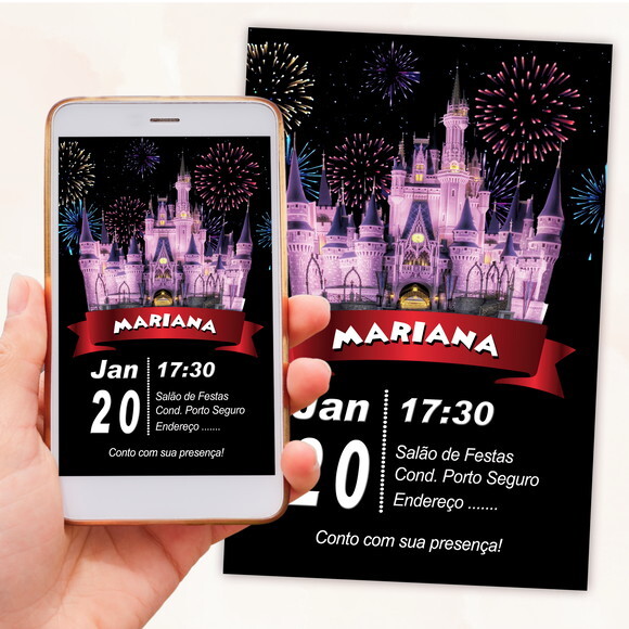 Convite Digital Castelo da Disney