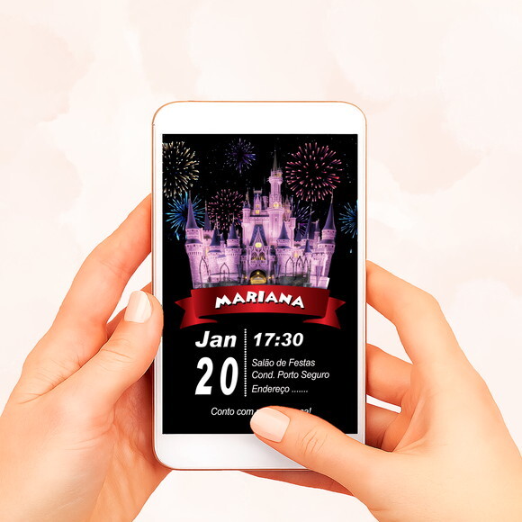 Convite Digital Castelo da Disney