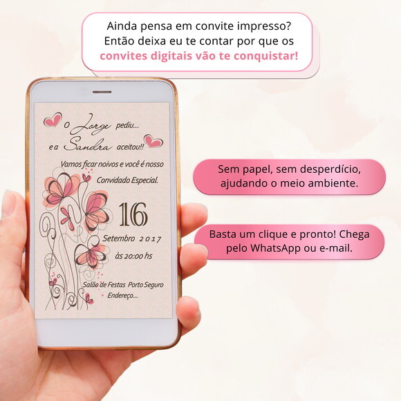 Convite Digital de Noivado