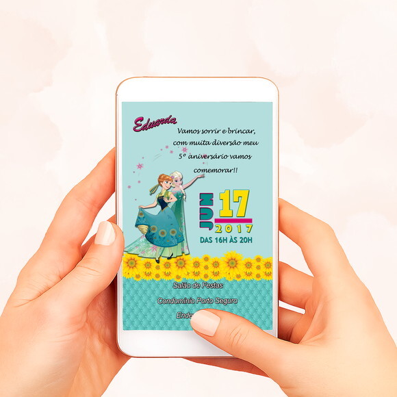 Convite Digital Frozen Fever