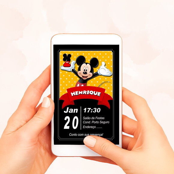 Convite Digital Mickey