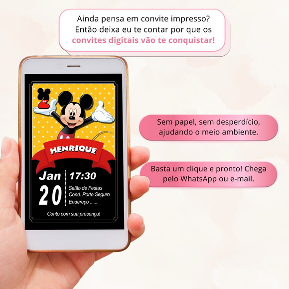 Convite Digital Mickey