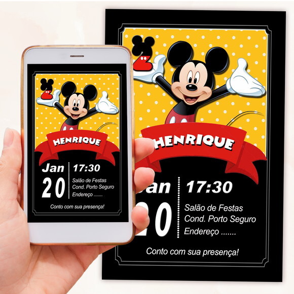 Convite Digital Mickey