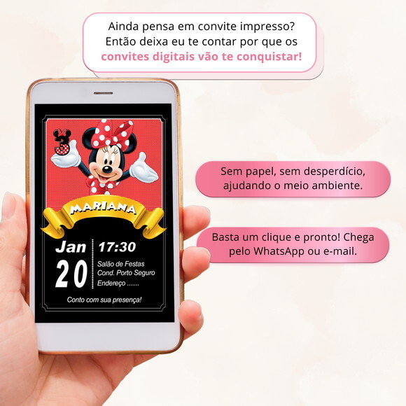 Convite Digital Minnie
