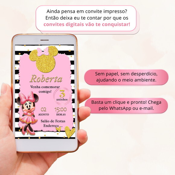 Convite Digital Minnie