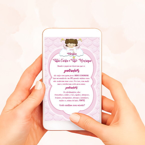 Convite Digital para Padrinhos de Batismo