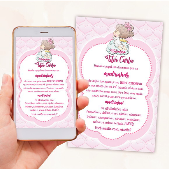 Convite Digital para Padrinhos de Batismo