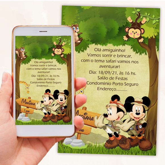 Convite Digital Safari da Disney