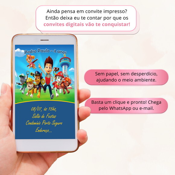 Convite Digital Patrulha Canina