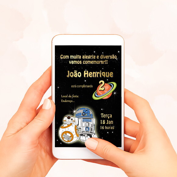 Convite Digital Star Wars
