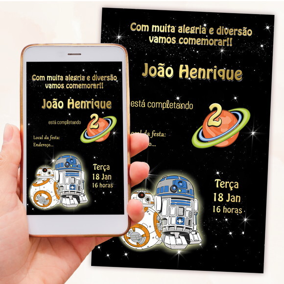 Convite Digital Star Wars