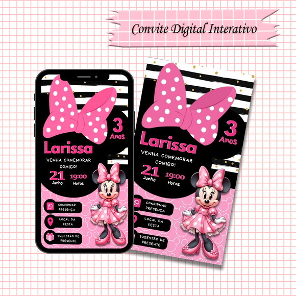 Convite Interativo Minnie