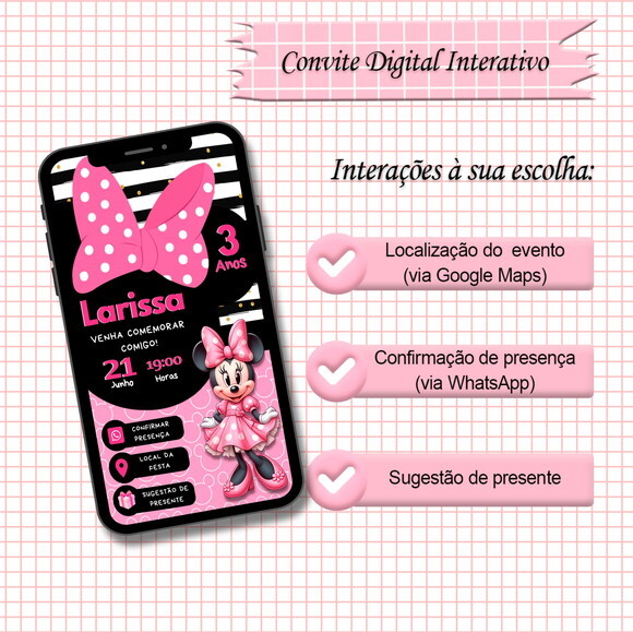 Convite Interativo Minnie