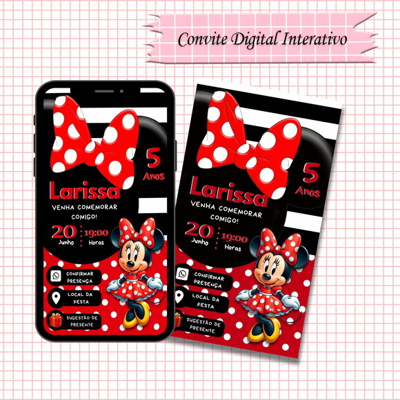 Convite Interativo Minnie
