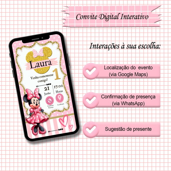 Convite Interativo Minnie