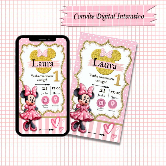 Convite Interativo Minnie