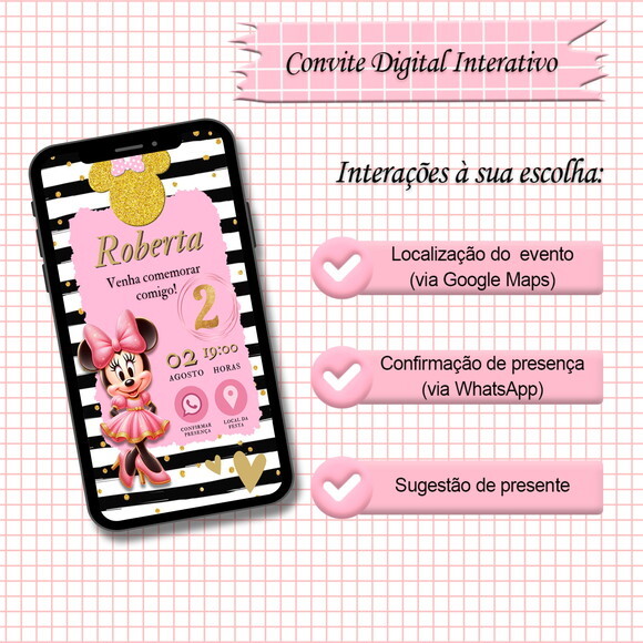 Convite Interativo Minnie