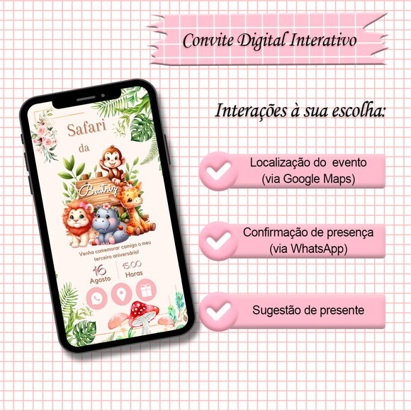 Convite Interativo Safari