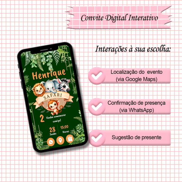 Convite Interativo Safari