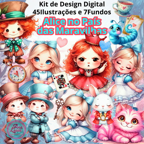 Kit Digital Alice no País das Maravilhas