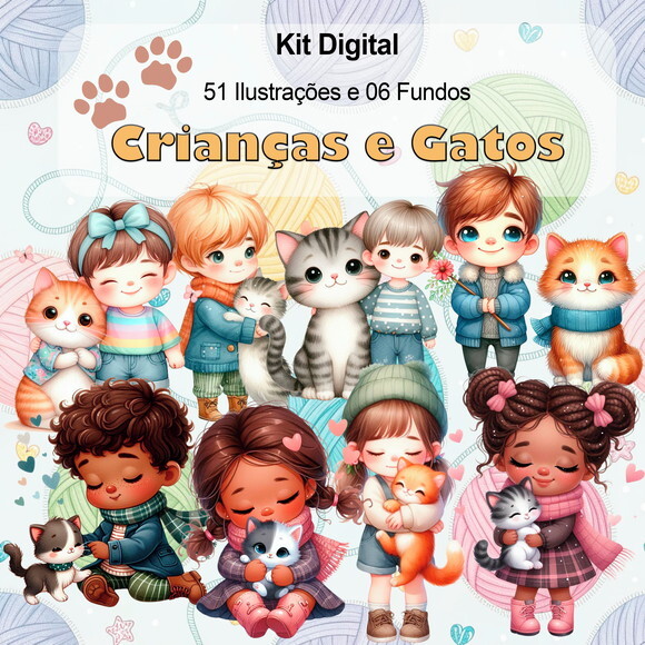 Kit Digital Crianças e Gatos