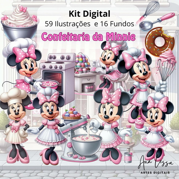 Kit Digital Confeitaria da Minnie