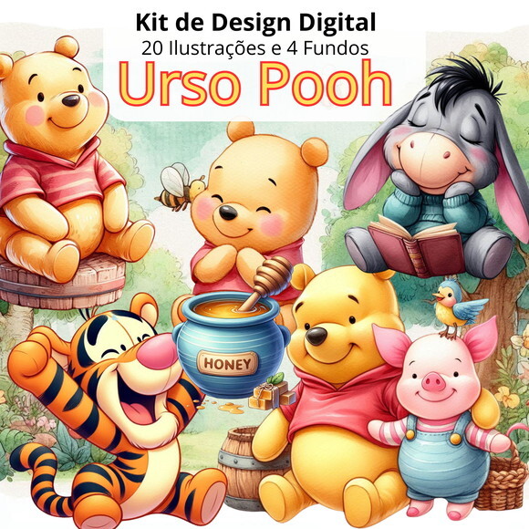 Kit Digital Ursinho Pooh