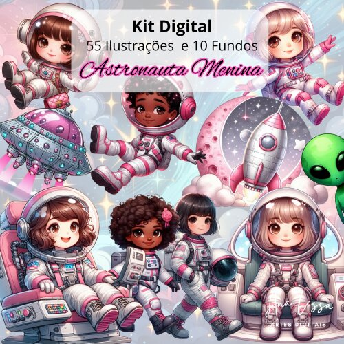 Kit Digital Astronauta Menina
