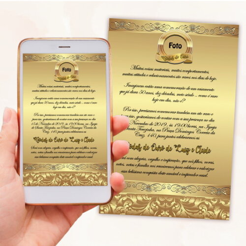 Convite Digital Bodas de Ouro