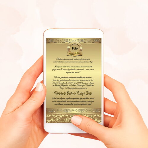 Convite Digital Bodas de Ouro
