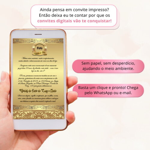 Convite Digital Bodas de Ouro
