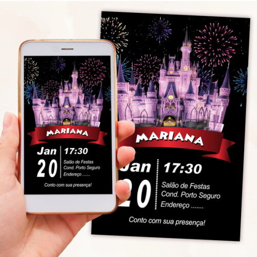 Convite Digital Castelo da Disney
