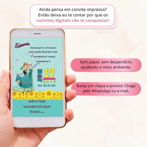 Convite Digital Frozen Fever