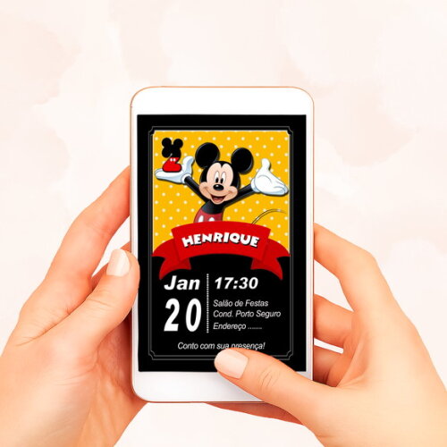 Convite Digital Mickey